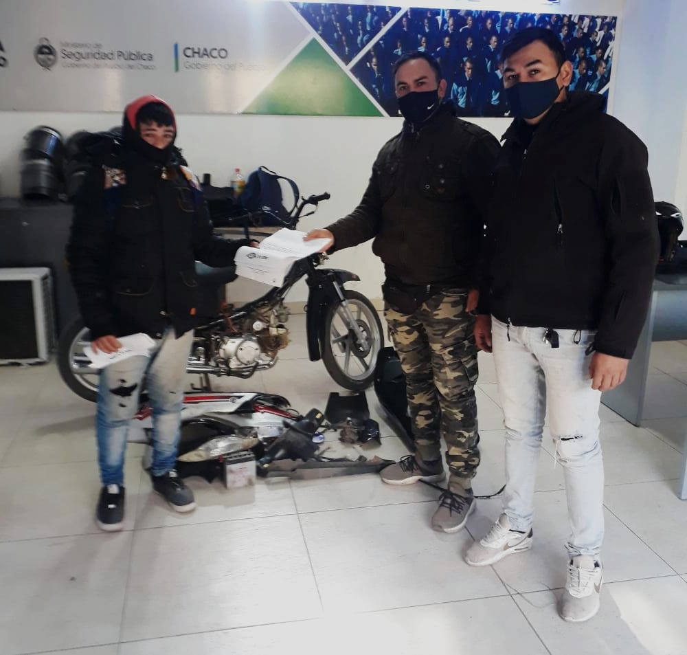 Recuperaron la moto robada ayer en el acceso a La Isla